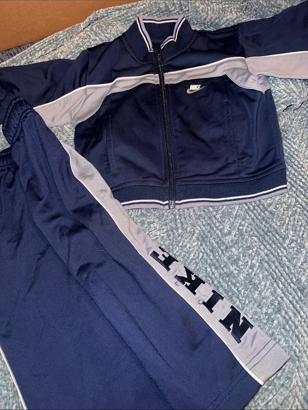 Nike kids' tricot tracksuit set Navy/Gray